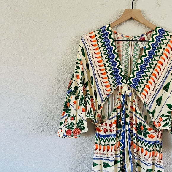 FARM Rio V-Neck Kaftan Maxi Cut-Out Dress - Picture 3 of 16